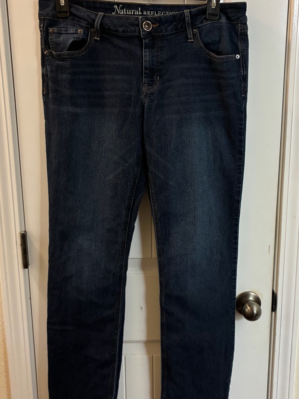Natural Reflections Women's Dark Indigo Straight Leg Jeans